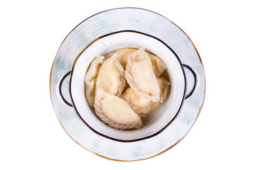 Varenics with curd, supplied with butter