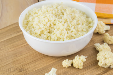Turmeric cauliflower fried rice.