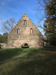 Reste der Sch&uuml;ttgeb&auml;ude im Klosterpark Altzella