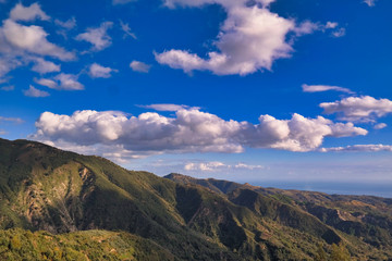 Fototapeta na wymiar Panoramic view from the Calabrian mountains.