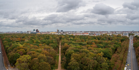 top, Berlin, Autumn, Fall, view, top, street, park, road, clouds, golden, October, Germany, visit, landscape, overview, aerial, square, vacation, tourism, tiergarten, sightseeing, landmark, urban, sky