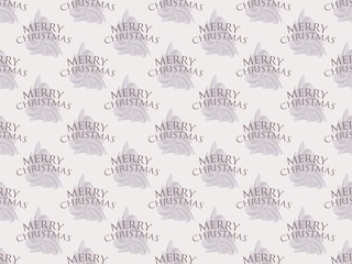 seamless pattern of merry Christmas on a light background