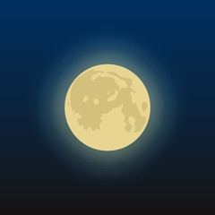 Moon. Night. Night lamp. Vector illustration.