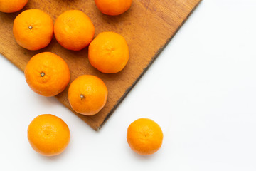 Oranges isolated on white background.