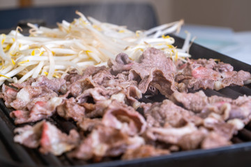 meat on grill