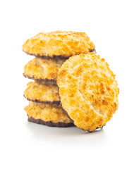 Coconut cookies with chocolate.