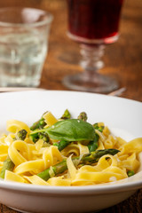 tagliatelle with asparagus