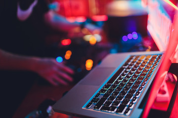 DJ in the club for the remote mixer.
