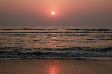 sunset on the beach