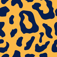 Seamless leopard pattern. Animal print for the design fabric, clothing, packaging, wallpaper. Vector stock illustration.