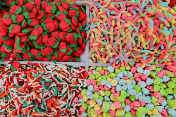 Colorful Jelly candies on  a local store.