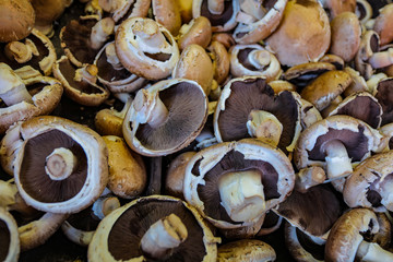Background of Fresh Mushrooms.