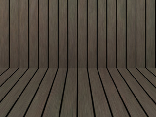 Wood texture background pattern. Dark hardwood planks surface of wooden board floor wall fence. Abstract timber decorative illustration.