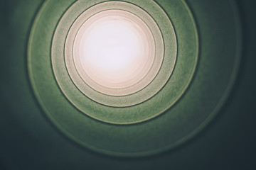 Abstract light at the end tunnel, defocused