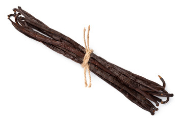 Bunch Of Vanilla Sticks Isolated On White