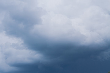 Rain storm clouds before the storm in the middle of summer