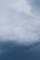 Rain storm clouds before the storm in the middle of summer