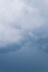 Rain storm clouds before the storm in the middle of summer