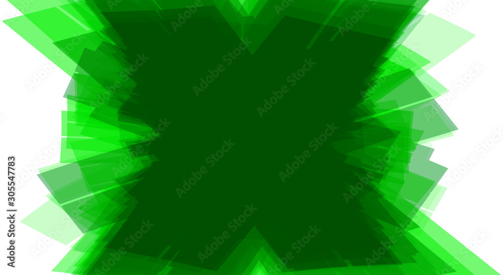 Poster Abstract green x-background with tech X letter shape. Futuristic vector graphics