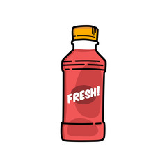 refreshment drink soda juice plastic bottle vector