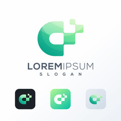 colorful technology logo design ready to use