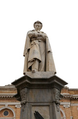 Recanati, MC, Italy - November 2, 19: Statue of Giacomo Leopardi