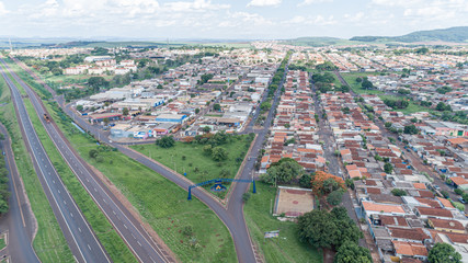 Aerial view of Serrana city.