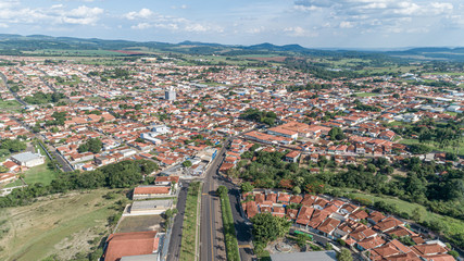 Fototapeta premium Aerial view of Cajuru city, São Paulo / Brazil.