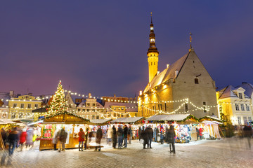 Christmas market in Tallinn, Estonia