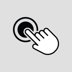 Touch vector icon. Illustration isolated for graphic and web design.