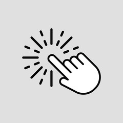 Touch vector icon. Illustration isolated for graphic and web design.