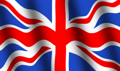 Illustration of a waving flag of the British Flag