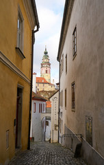 Cesky Krumlov/Czech Republic - November 24 2019: Cesky Krumlov Castle is famous destination and UNESCO listed site in Czech Republic 
