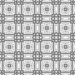 Abstract thin line seamless pattern. Linear ornamental geometric background. Wrapping paper. Vector illustration.          