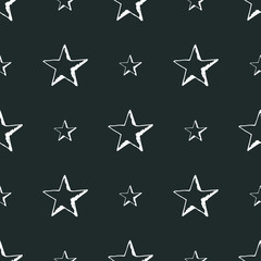 Obraz premium Seamless doodle hand drawn stars