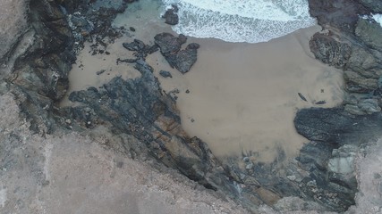 Volcanic geology on the Canary coast