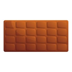 Chocolate bar icon. Cartoon of chocolate bar vector icon for web design isolated on white background
