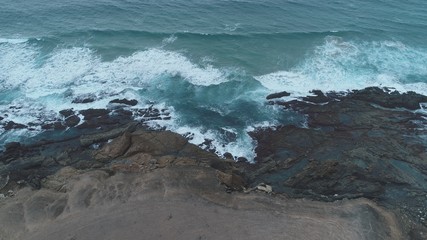 Volcanic geology on the Canary coast