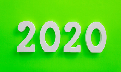 2020 number written in white