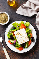 Traditional Greek salad with feta