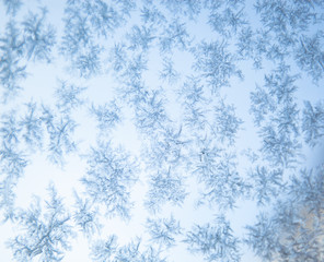 beautiful frozen snowflakes Christmas background