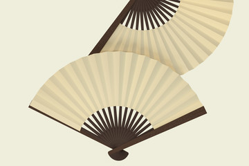 Fans with white background,chinese style decoration,3d,rendering. © Vink Fan