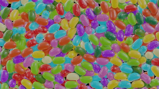 Jelly beans filling screen transition - alpha channel