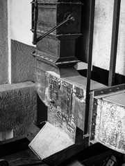 Heavy machinery for separation of the cinnabar ore in the quick silver smelting plant in Idrija, Slovenia