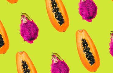 set of different fruits