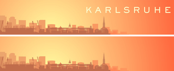 Karlsruhe Beautiful Skyline Scenery Banner - obrazy, fototapety, plakaty