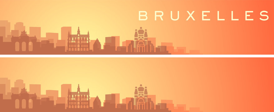 Brussels Beautiful Skyline Scenery Banner