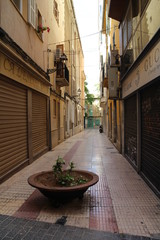 Fototapeta na wymiar Lane in centre of Inca, Mallorca, Spain