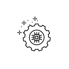 Gear, chip icon. Element of Robotic icon.
