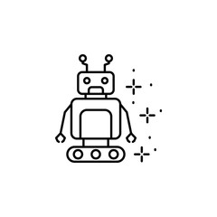 Fototapeta premium Robot, technology, electronic icon. Element of Robotic icon.